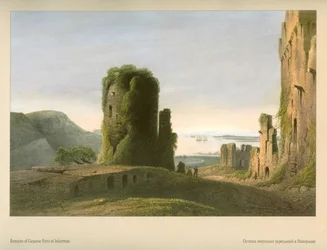 Carlo Bossoli. Inkerman. Überreste der genuesischen Befestigungen